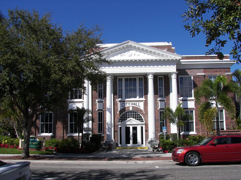 Historic Punta Gorda City Hall in downtown Punta Gorda, Florida