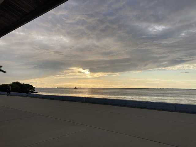 Sunset over Charlotte Harbor from Gilchrist Park in Punta Gorda