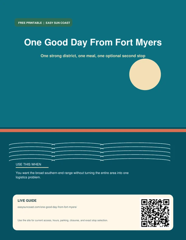 One Good Day From Fort Myers printable cover