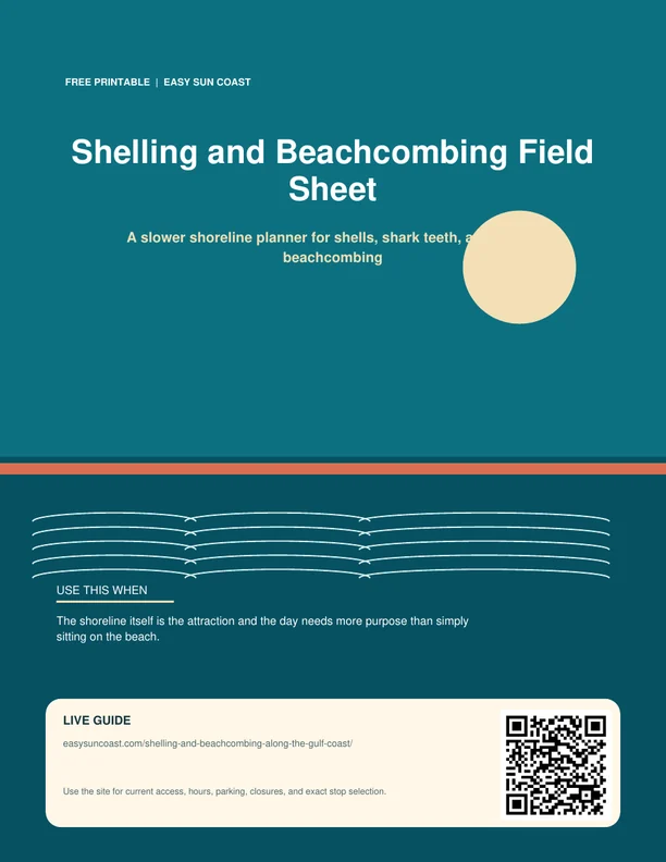 Shelling and Beachcombing Field Sheet cover