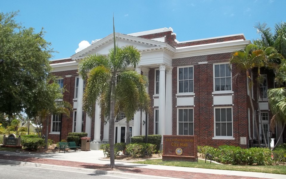 Punta Gorda City Hall in downtown Punta Gorda, Florida