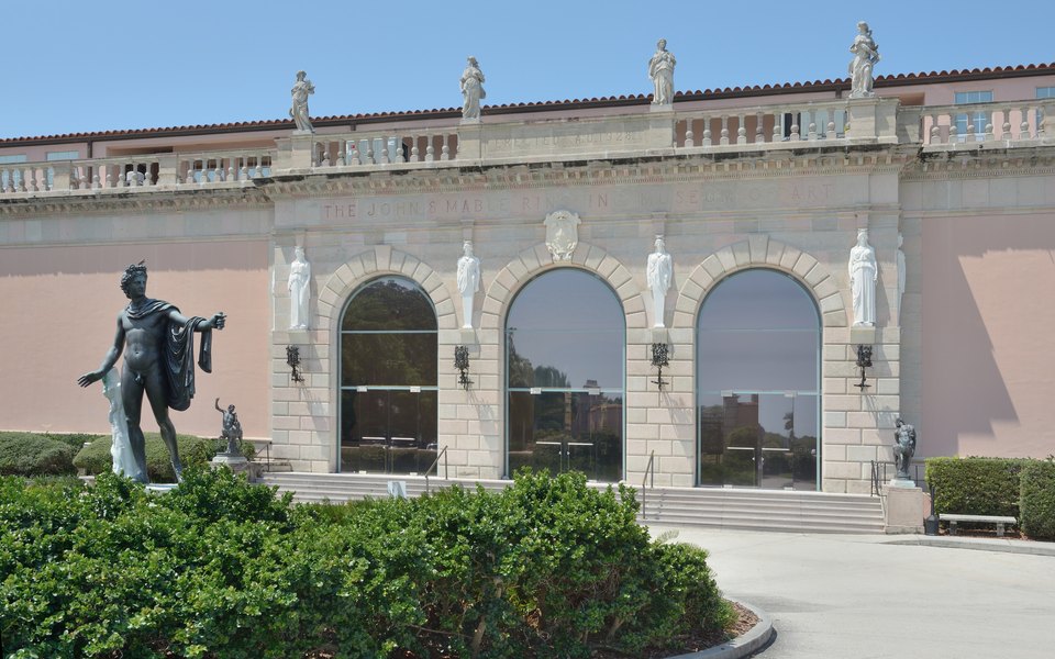 Entrance to the John and Mable Ringling Museum of Art in Sarasota, Florida